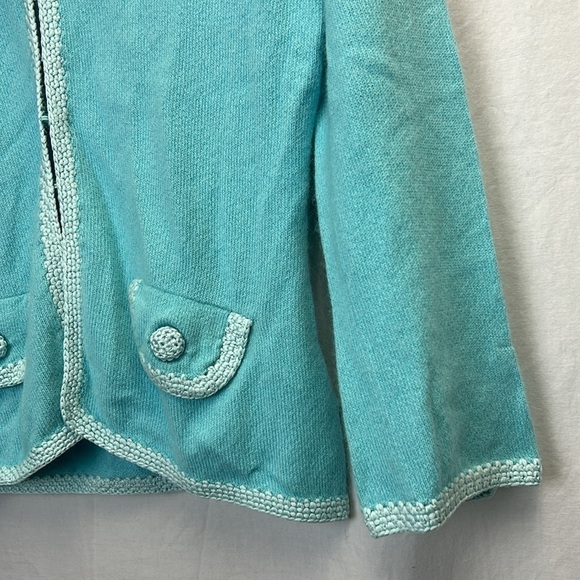 NWT Banana Republic Angora Blend Sea Blue Cardigan Sweater Size M - Picture 5 of 10
